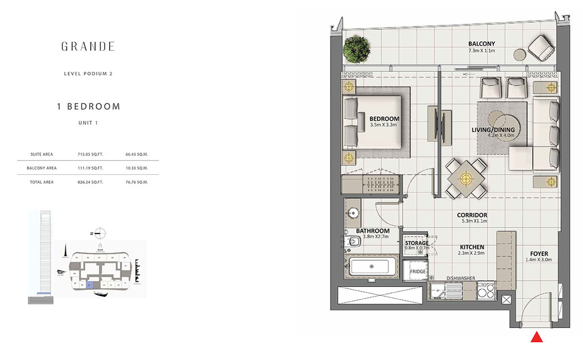 Grande Apartments at Downtown Dubai -Floor Plan